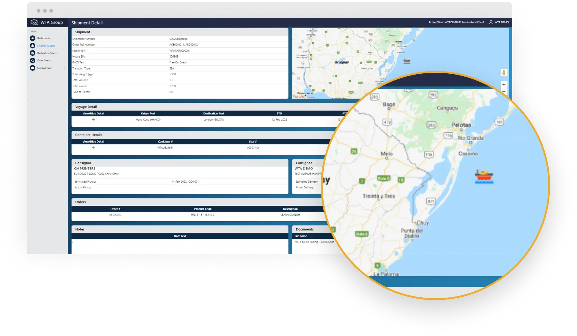 WTA Digital Logistics Solution